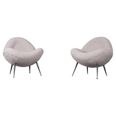 Lounge Chairs with Dedar Boucle Fabric by Fritz Neth for Correcta 1950s Set of 2