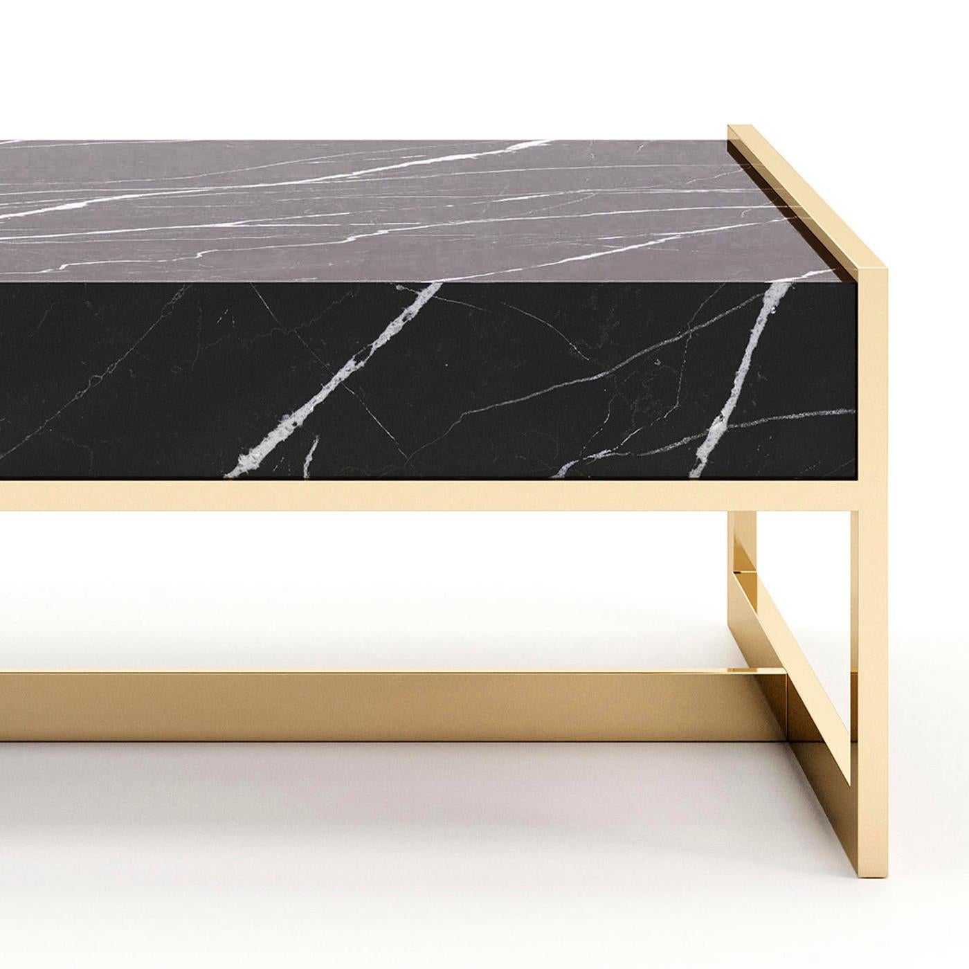 Contemporary Lounge Down Marble Coffee Table For Sale