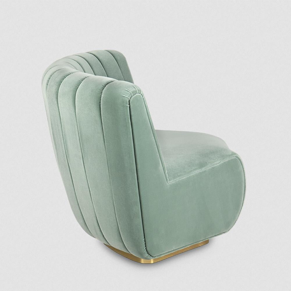 green corner chair
