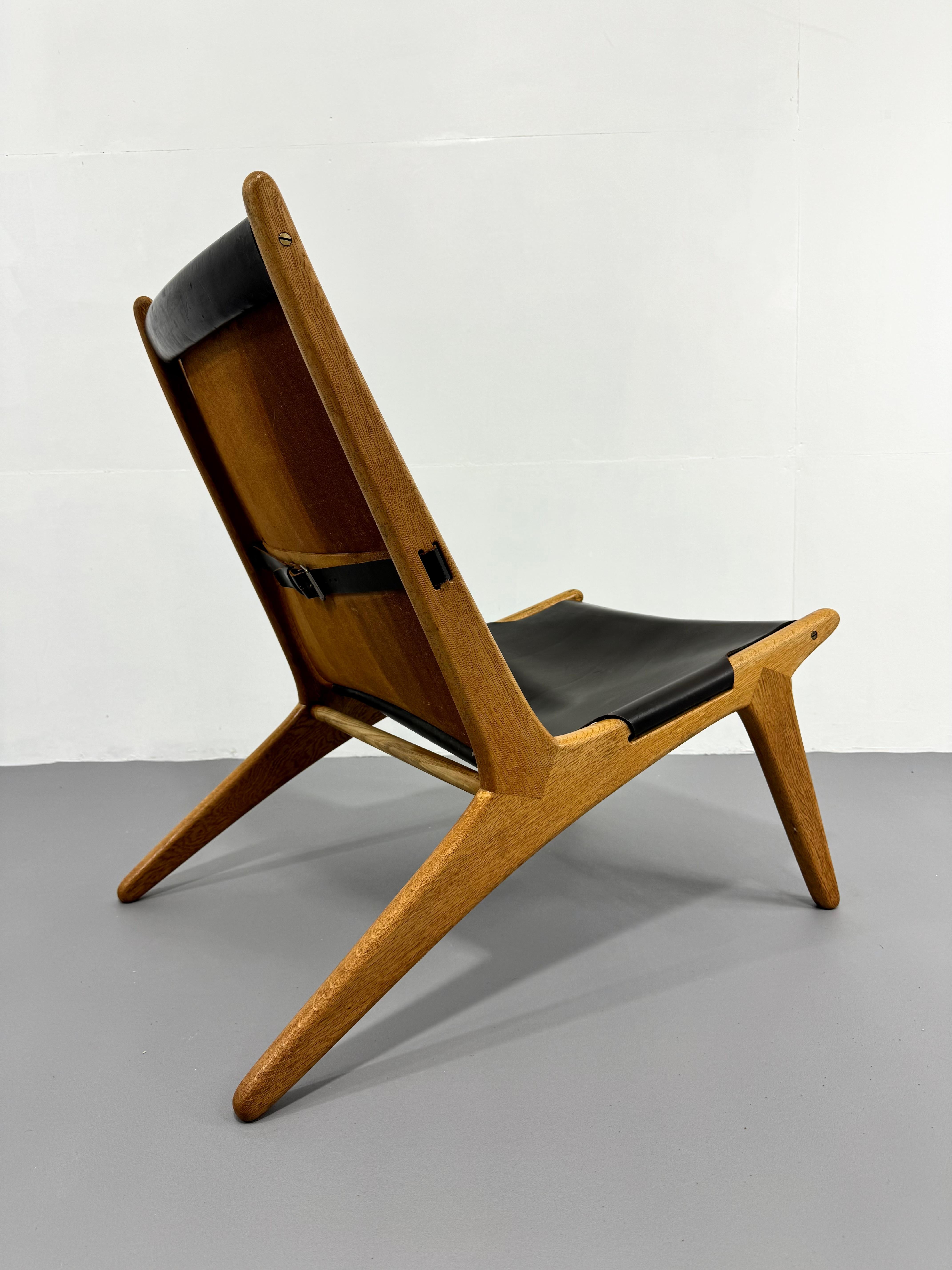 Lounge Hunting Chair Model 204 Uno & Östen Kristiansson for Luxus, Sweden, 1954 3