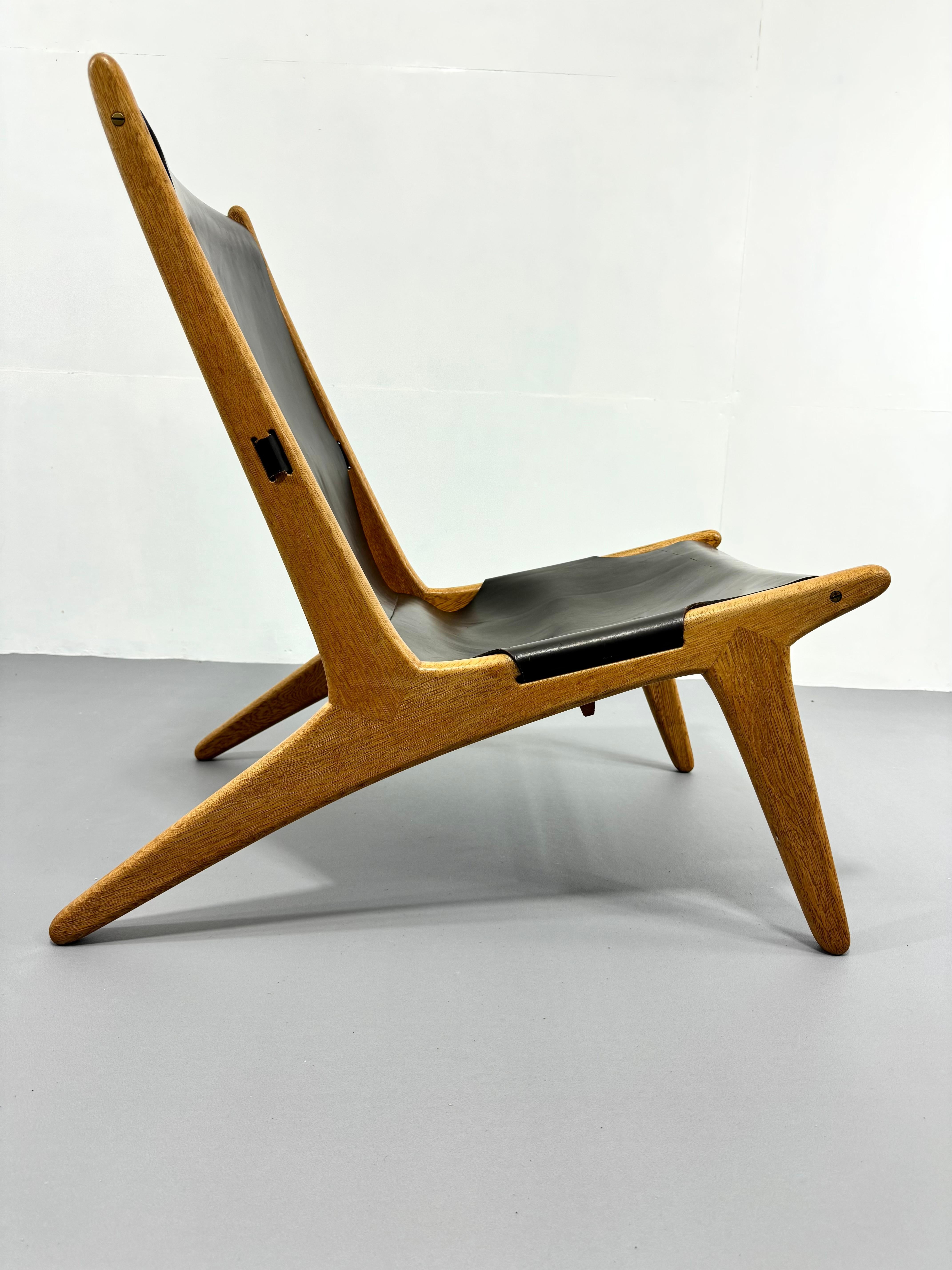 Lounge Hunting Chair Model 204 Uno & Östen Kristiansson for Luxus, Sweden, 1954 6