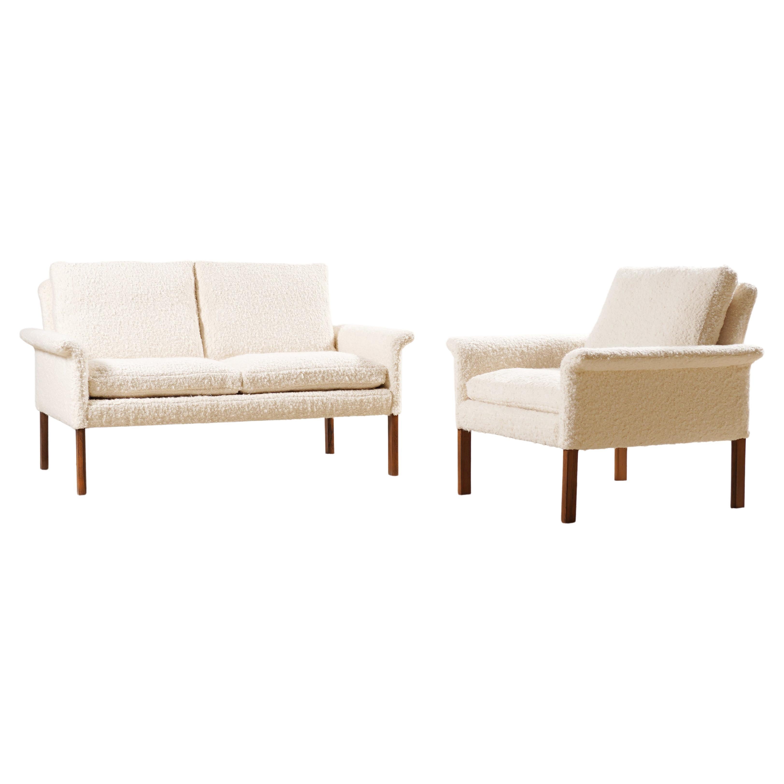 Lounge Set of Two-Seat Sofa and Armchair Model 500 by Hans Olsen for CS Møbler For Sale
