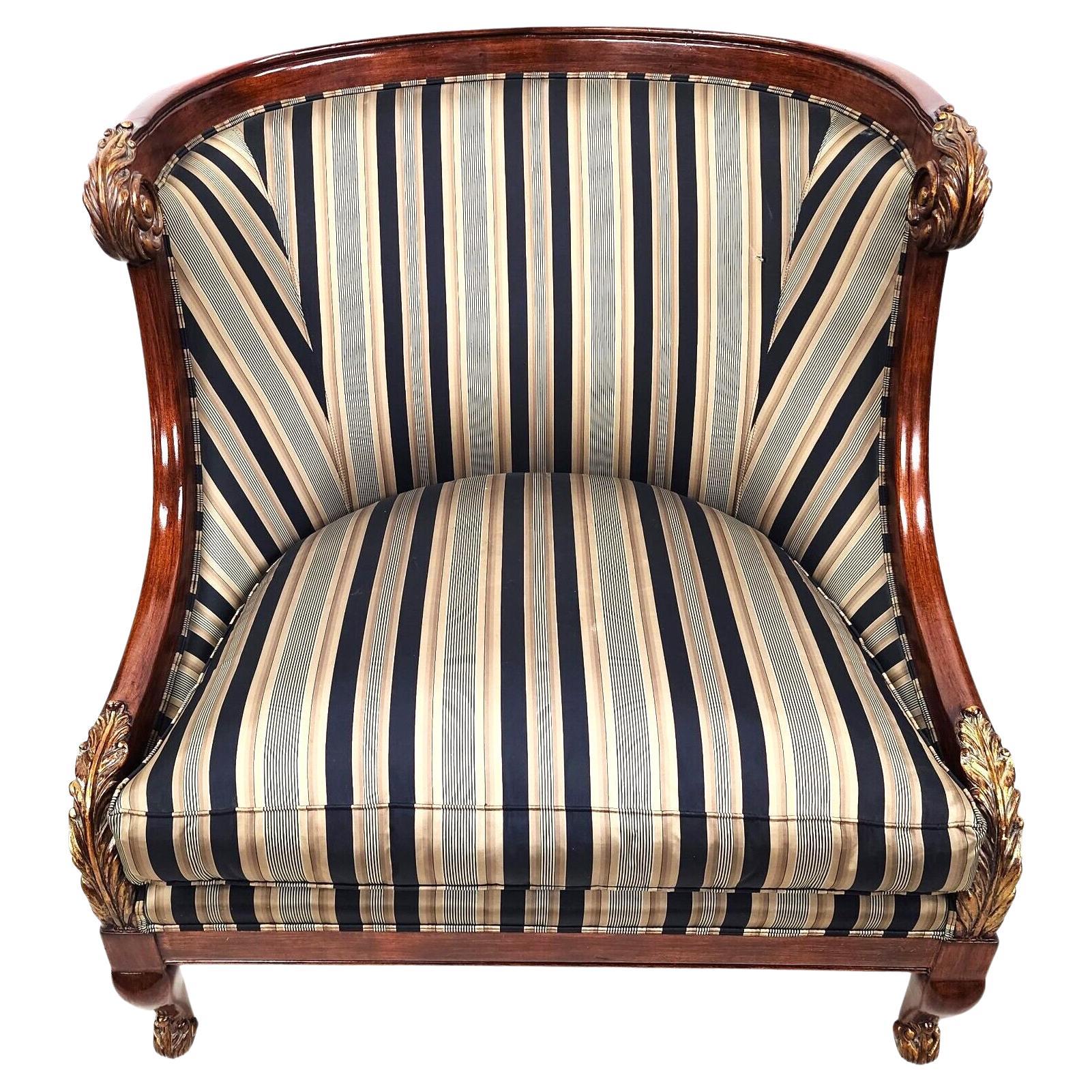 Lounge Settee Chair by Marge Carson For Sale