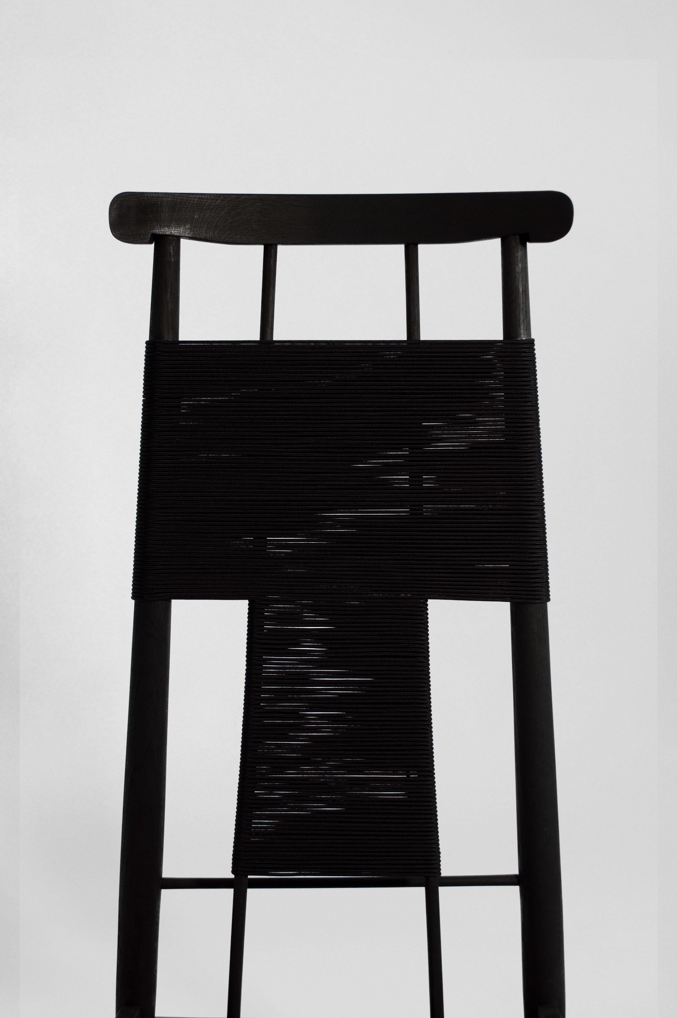 Sedia da salotto, laterale o con schienale alto OFICIAL, in Wood Wood e Corde di Nylon In condizioni Nuovo in vendita a Mexico City, MX