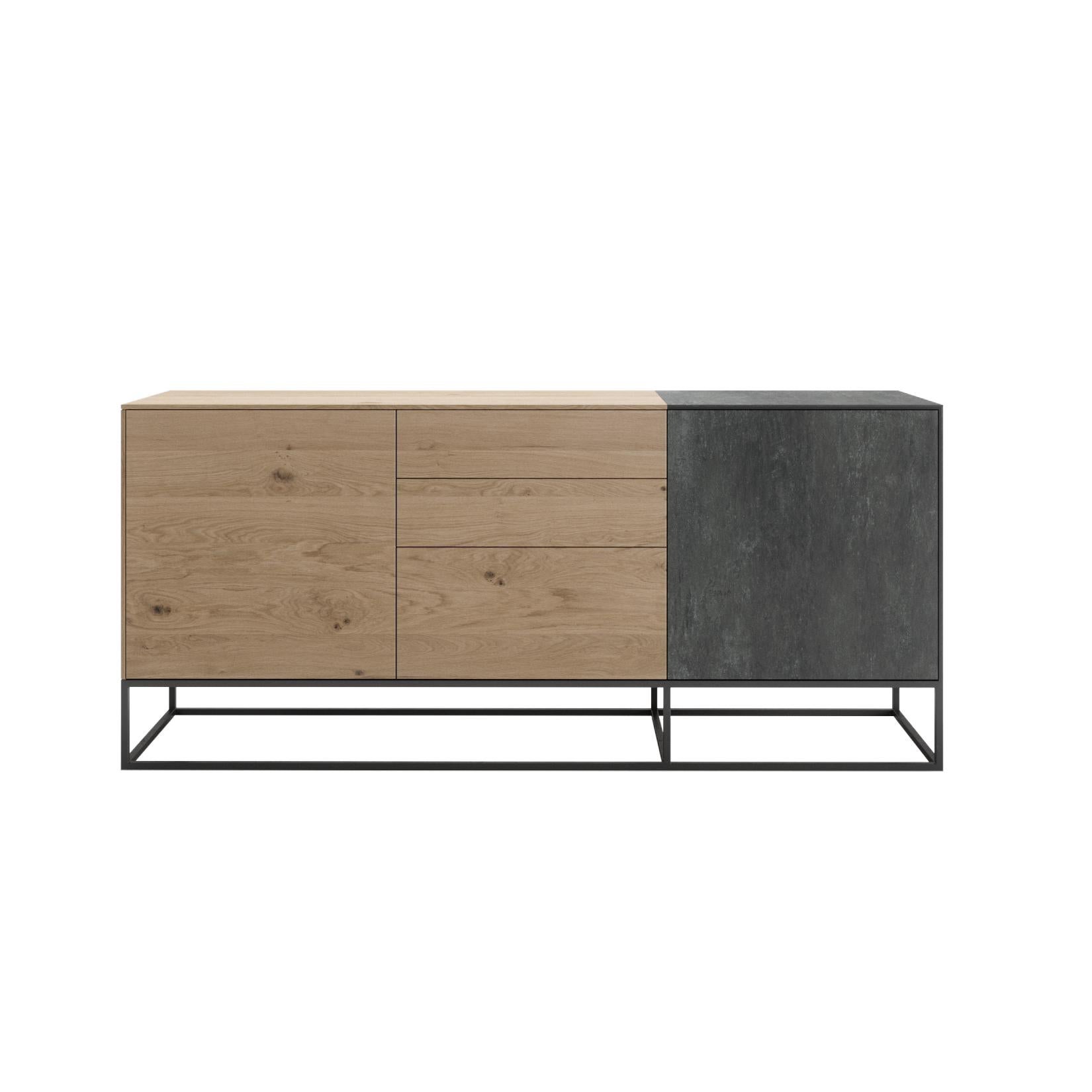 Lounge-Sideboard mit 2 Türen und 3 Schubladen (Skandinavische Moderne) im Angebot
