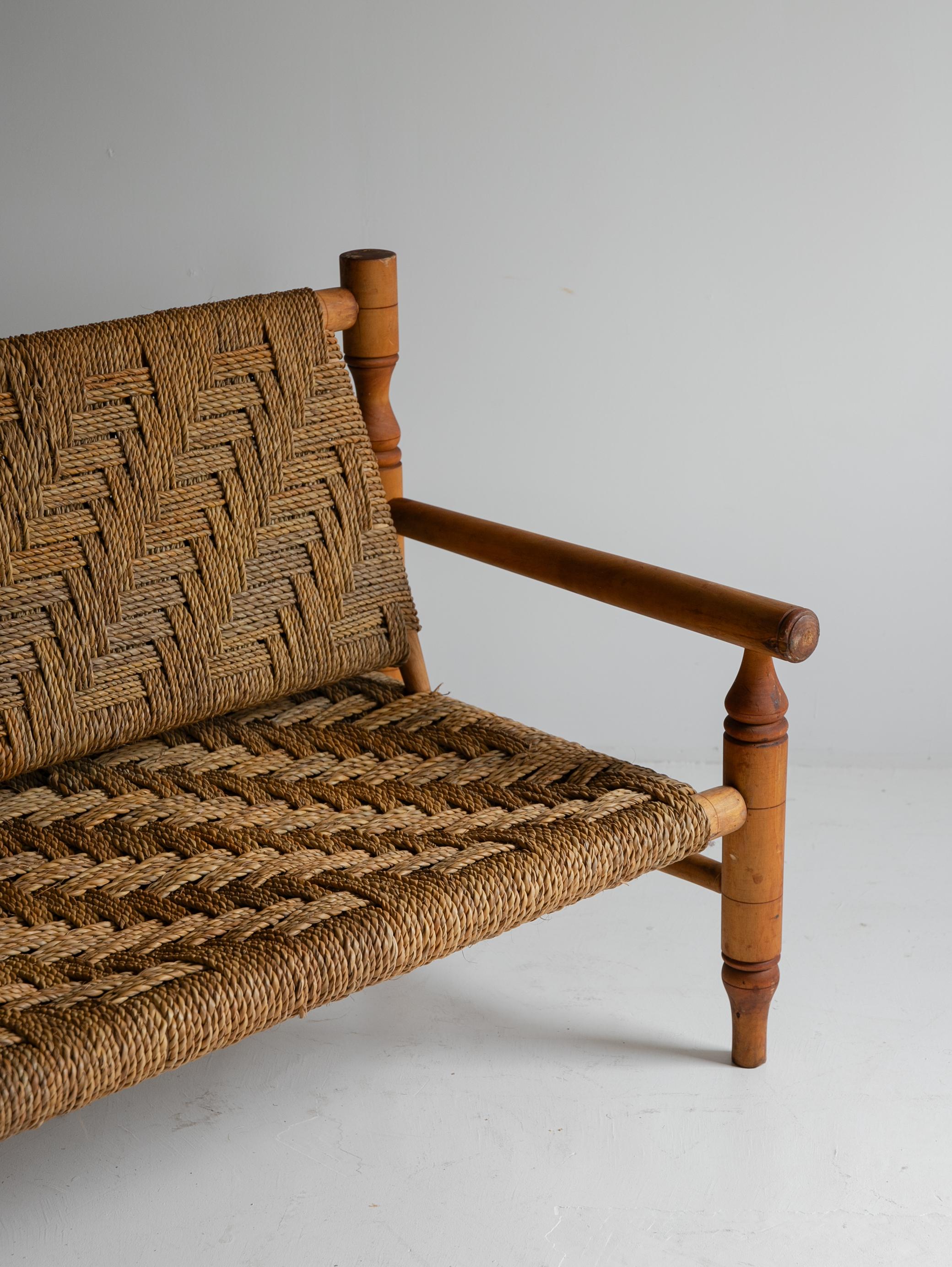 French Lounge Sofa by “Audoux-Minet” For Sale