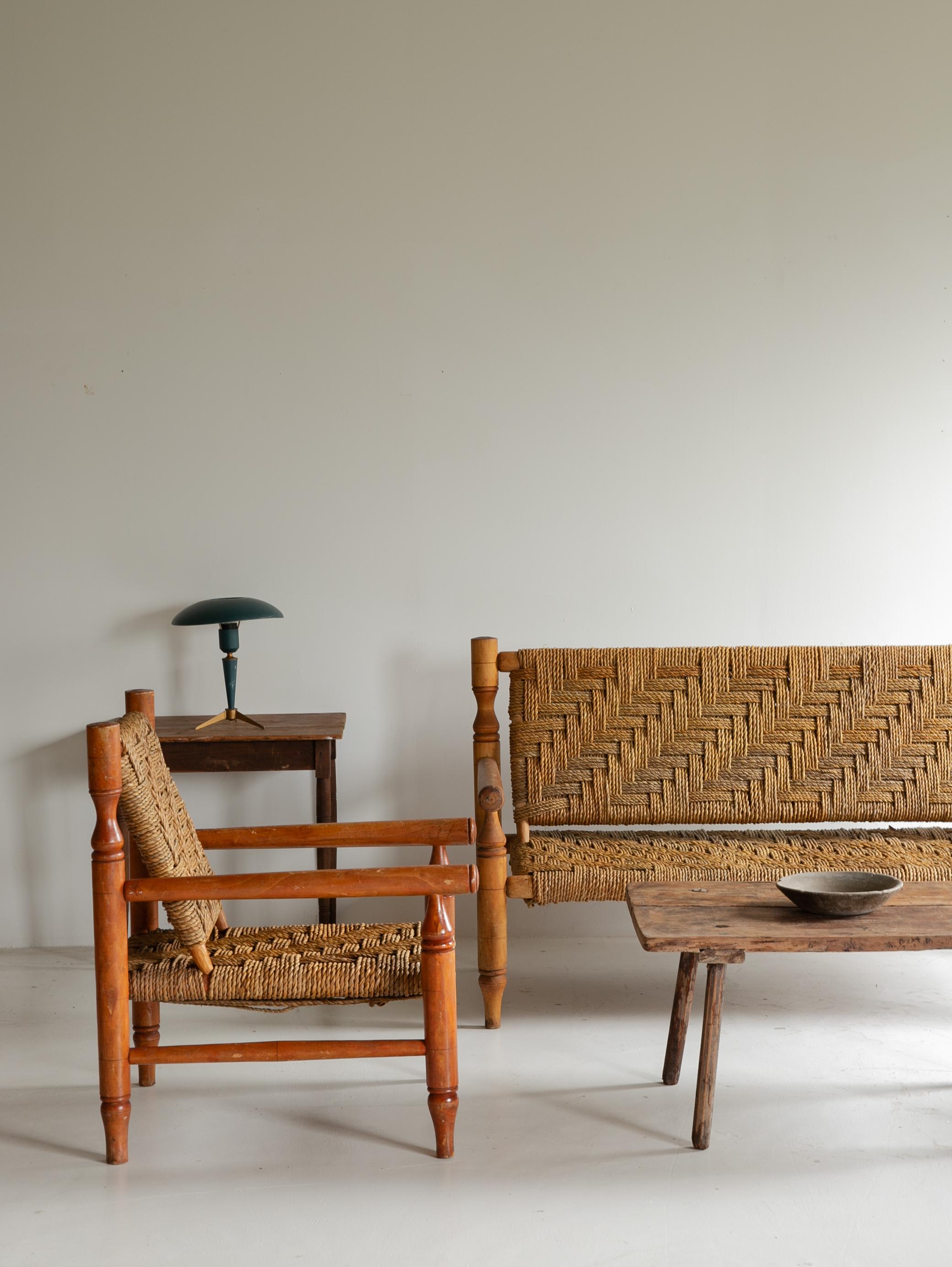 Lounge Sofa by “Audoux-Minet” For Sale 1
