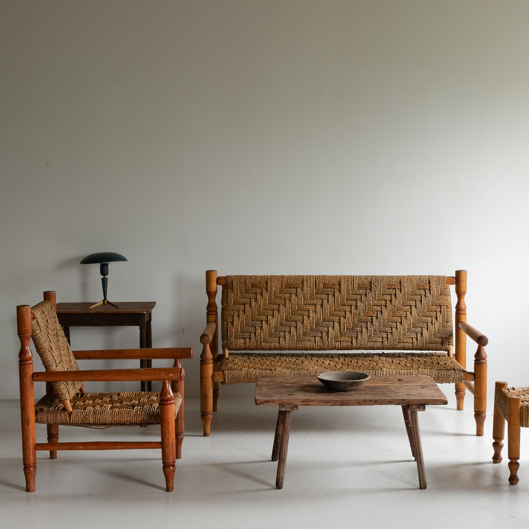 Lounge Sofa by “Audoux-Minet” For Sale 2