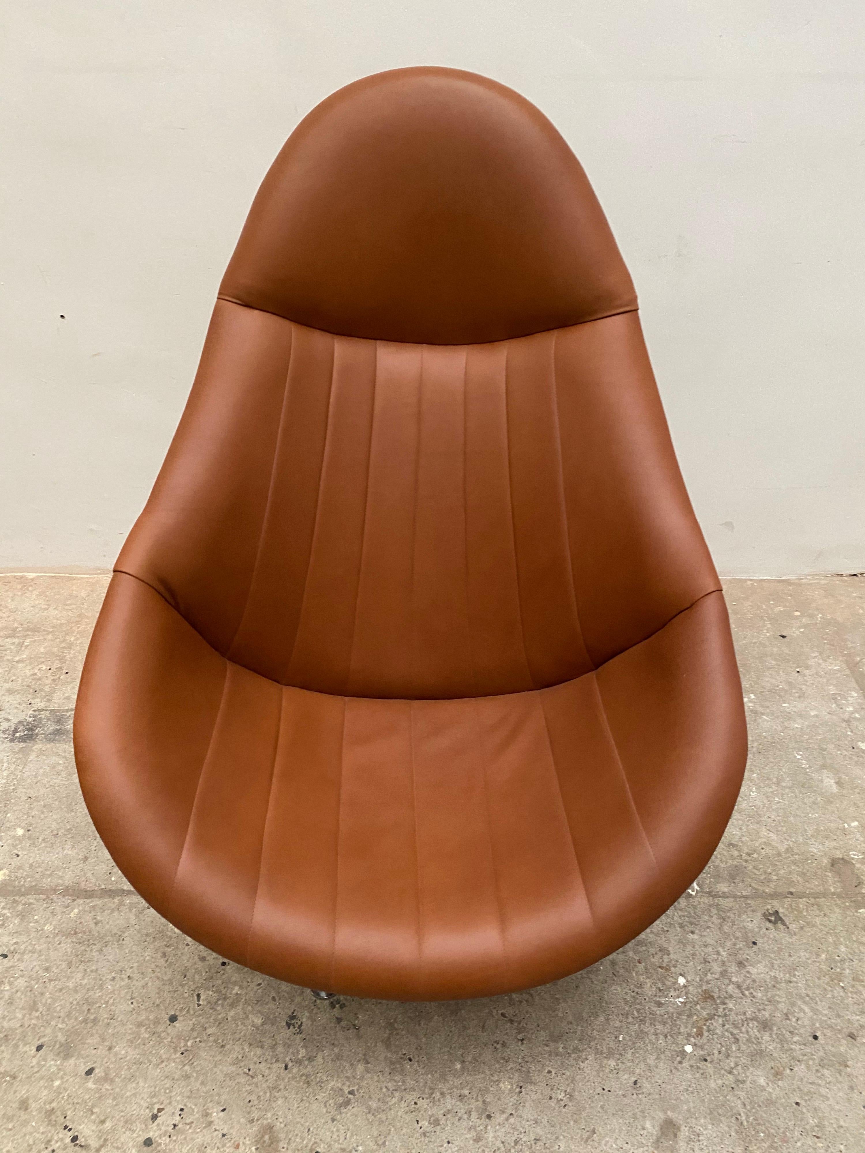 Mid-20th Century Lounge Swivel Chair, Dutch Design, 1960s by Rudolf Wolf for Rohé Noordwolde