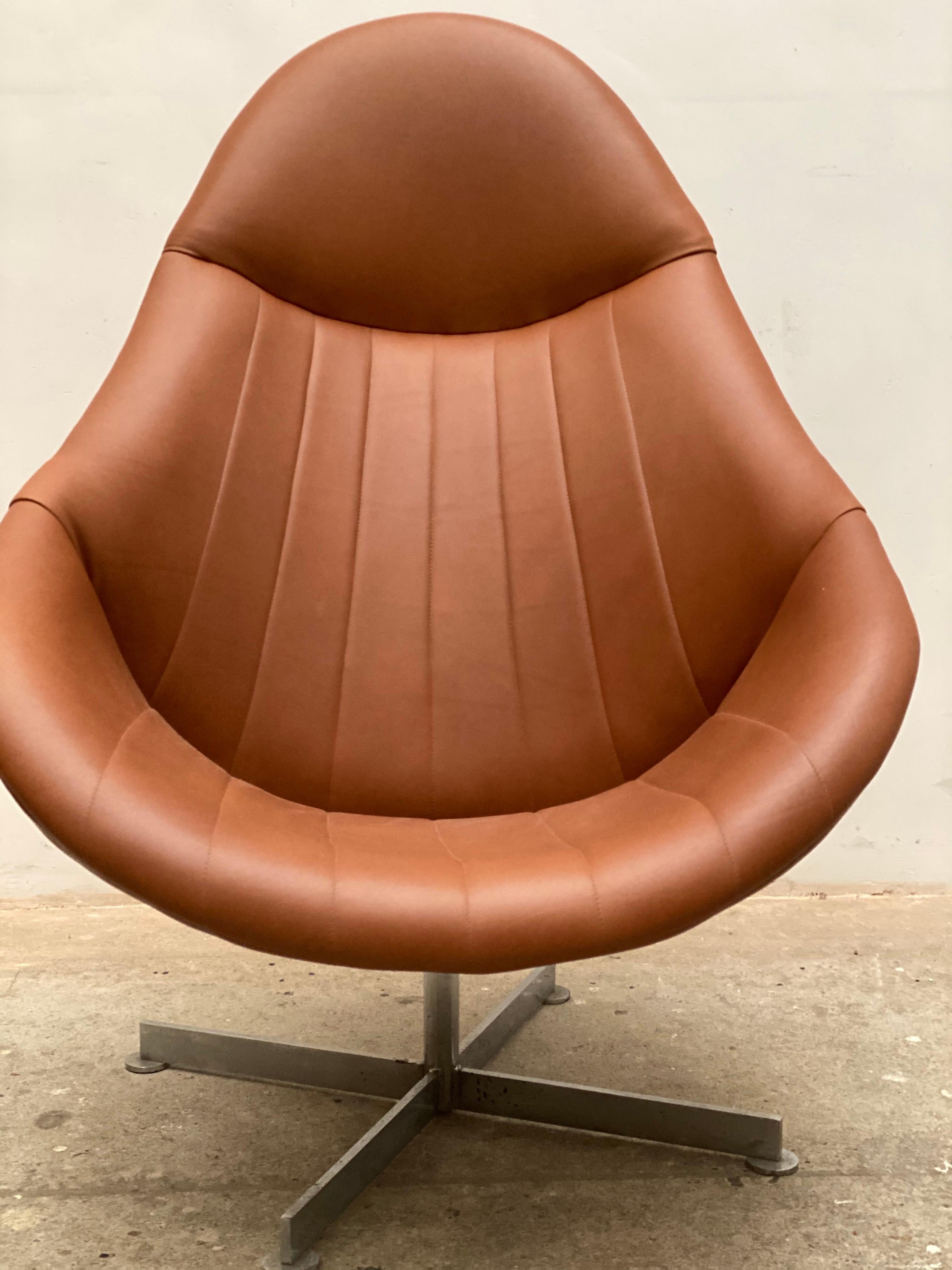 Lounge Swivel Chair, Dutch Design, 1960s by Rudolf Wolf for Rohé Noordwolde 1