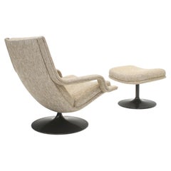 Lounge Swivel Chair & Ottoman by Geoffrey David Harcourt for Artifort