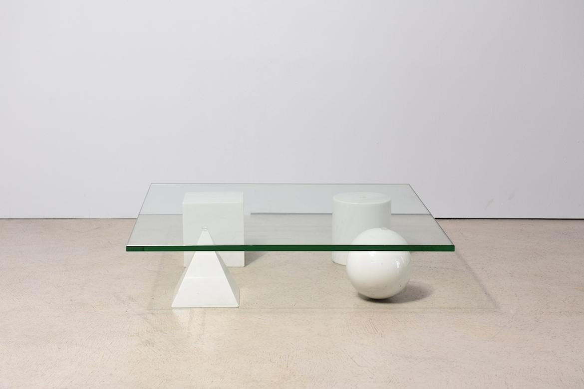Italian Lounge Table Metaphora by Massimo Vignelli for Martinelli Luce, Italy, 1970s For Sale