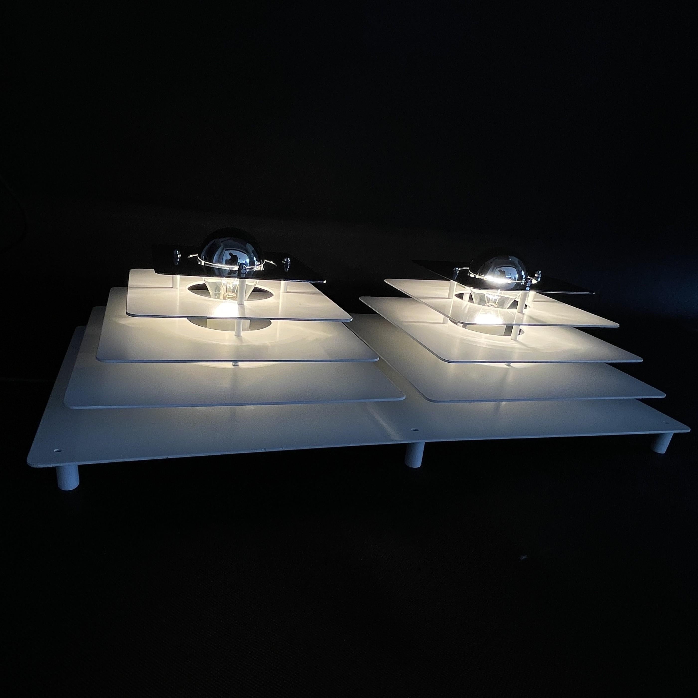 Lounge Wall Lamps from Hustadt Leuchte, Pyramid, 1960s For Sale 3