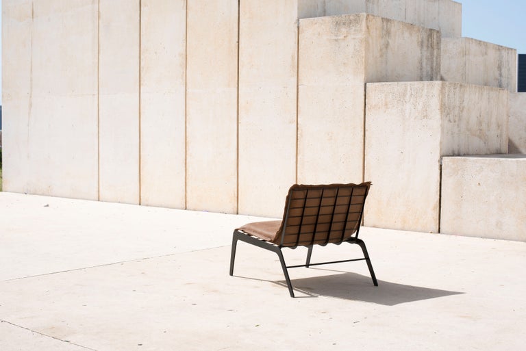 Lounge_01 Steel Frame Design Combined with Leather or Fabric For Sale