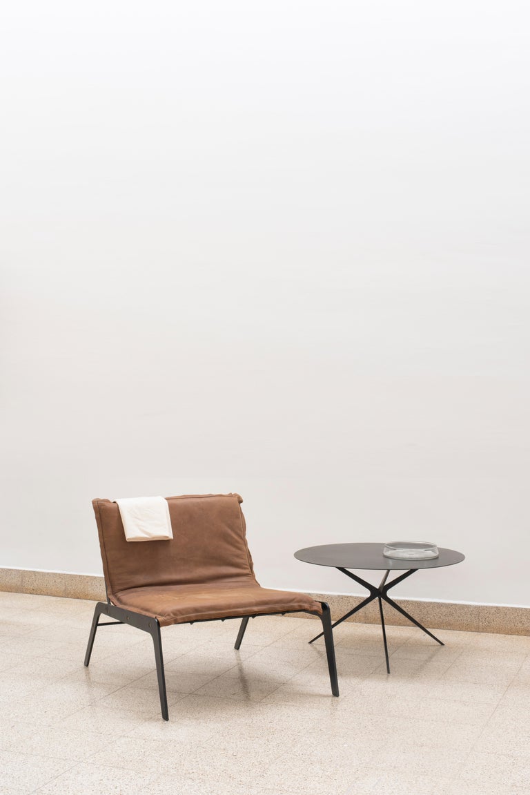 Lounge_01 Steel Frame Design Combined with Leather or Fabric For Sale