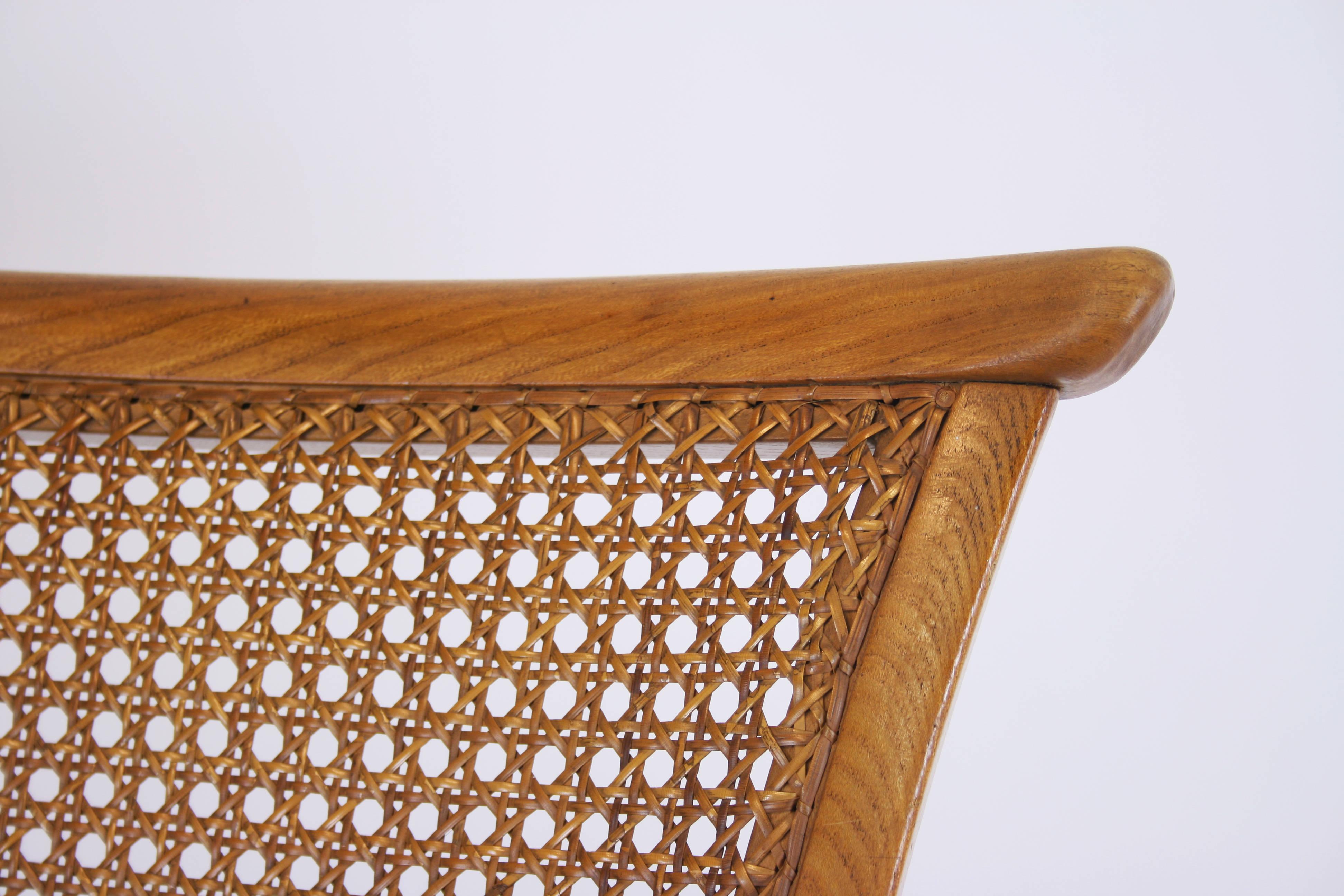 Loungesessel oder Sessel Holz Design Stil Kagan Korbweide Wien Österreich 1950er Jahre im Angebot 4