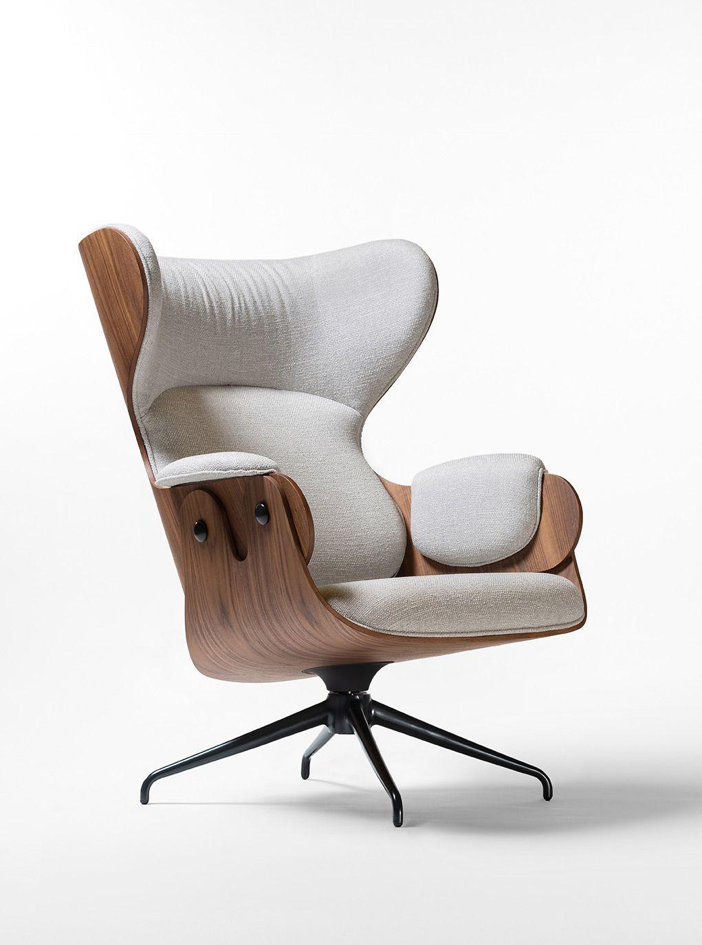 Lacquered Lounger Brown Armchair by Jaime Hayon