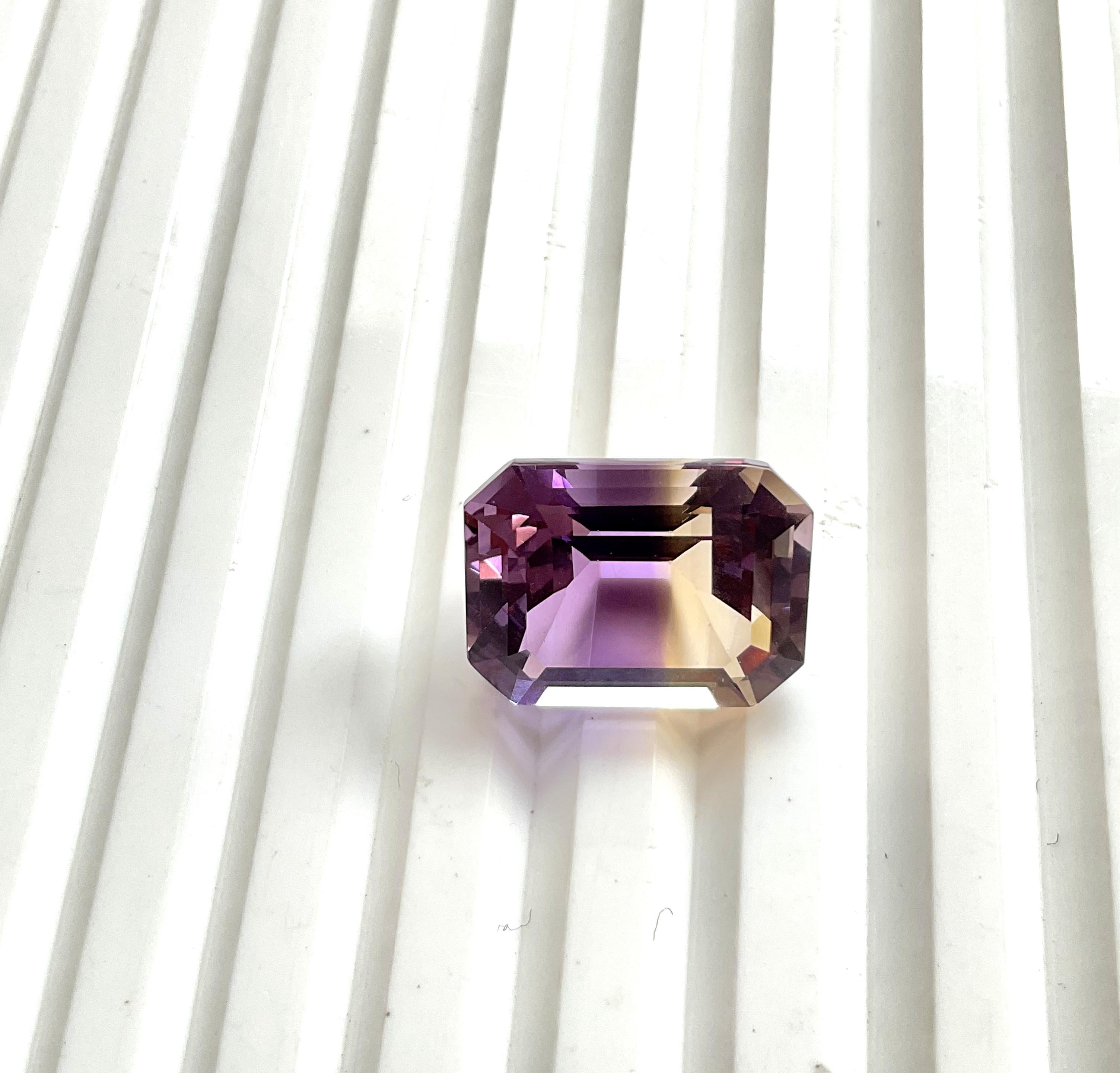 Taille octogone Loupe clean 11,25 cts Ametrine octogonale facettée pour bijouterie pierre précieuse naturelle en vente