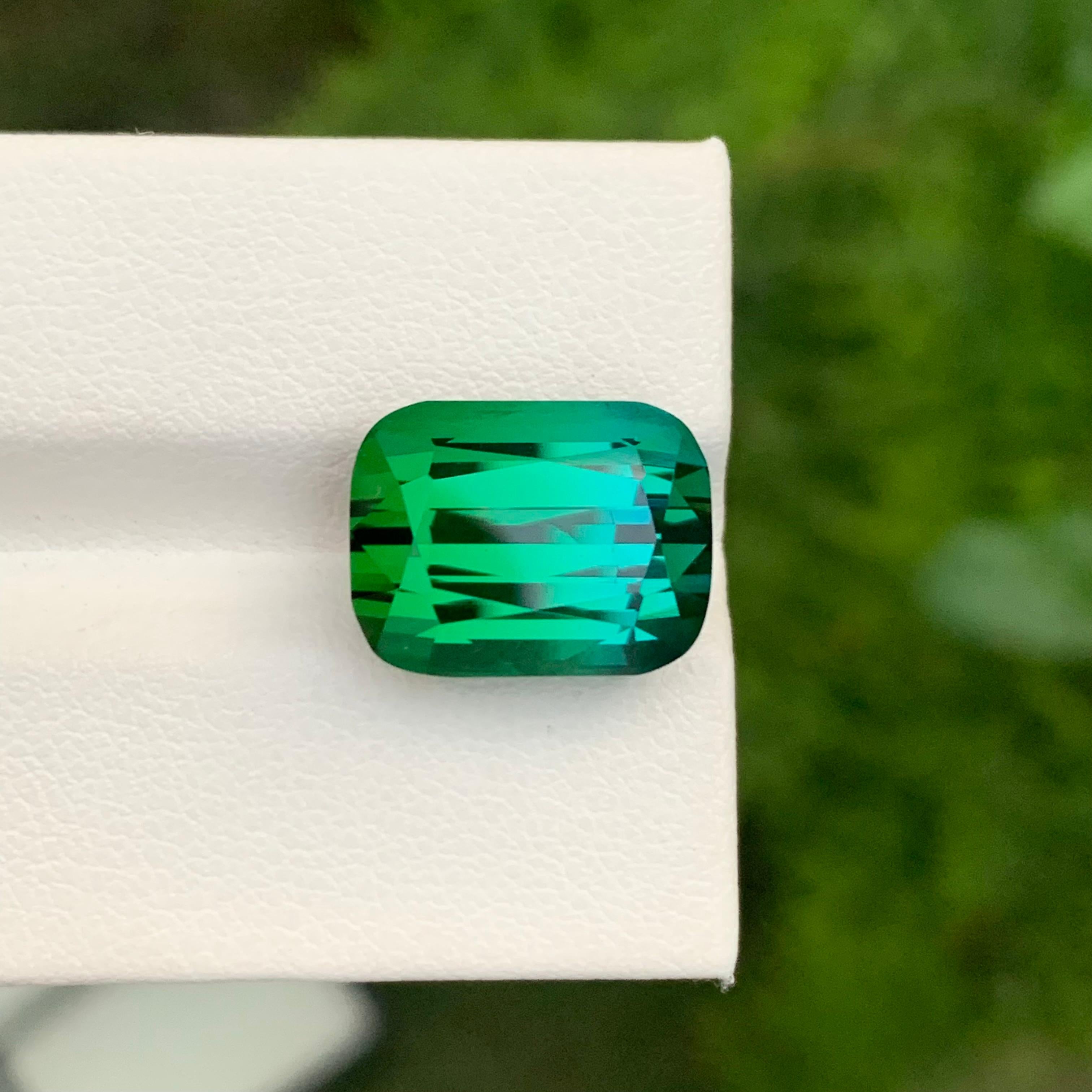 Loupe Clean 13.00 Carat Natural Loose Bi Colour Tourmaline Cushion Shape Gem Unisexe en vente