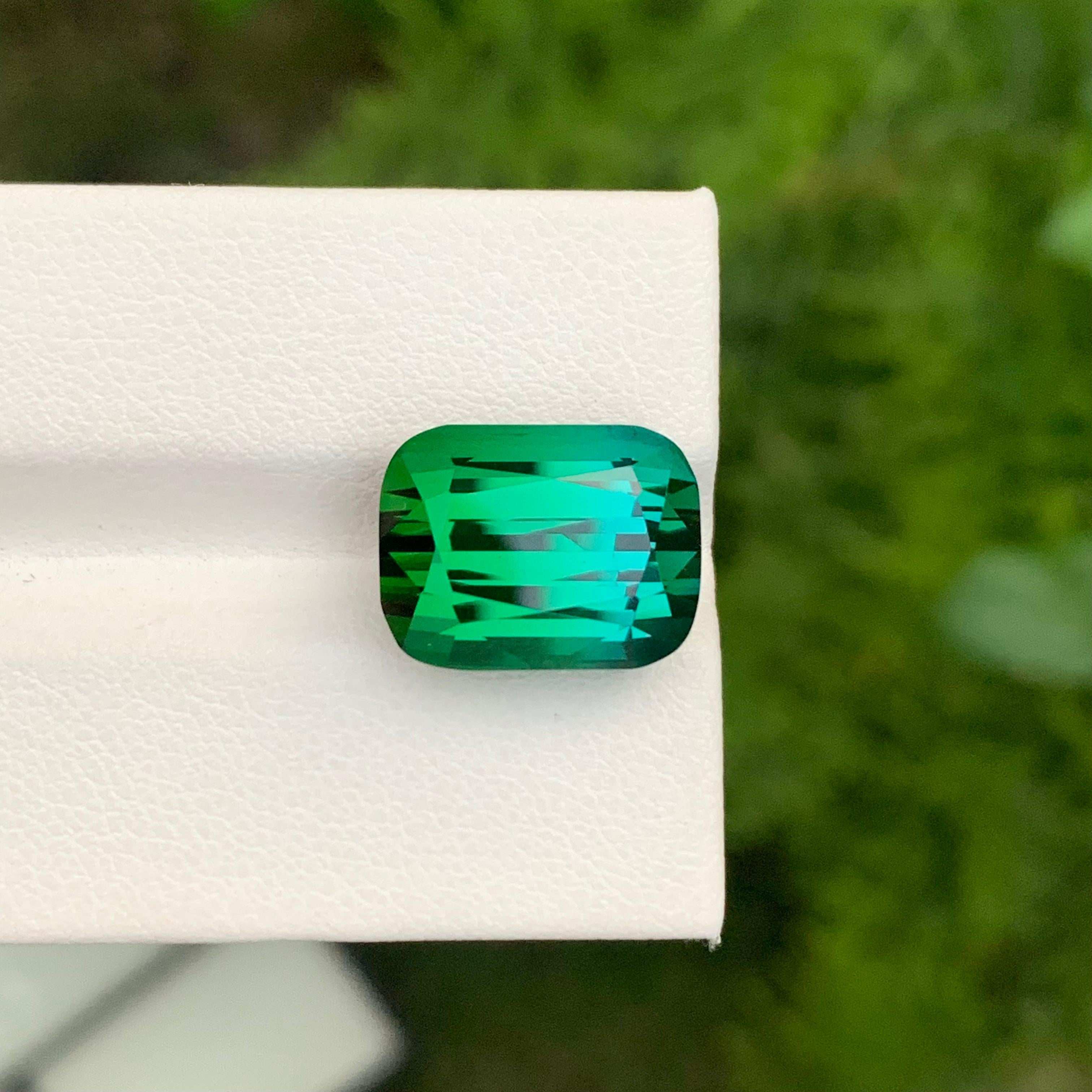 Loupe Clean 13.00 Carat Natural Loose Bi Colour Tourmaline Cushion Shape Gem en vente 1