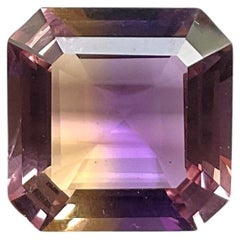 Loupe clean 14.70 cts Ametrine Asscher Faceted Cut Stone For Jewelry Natural Gem