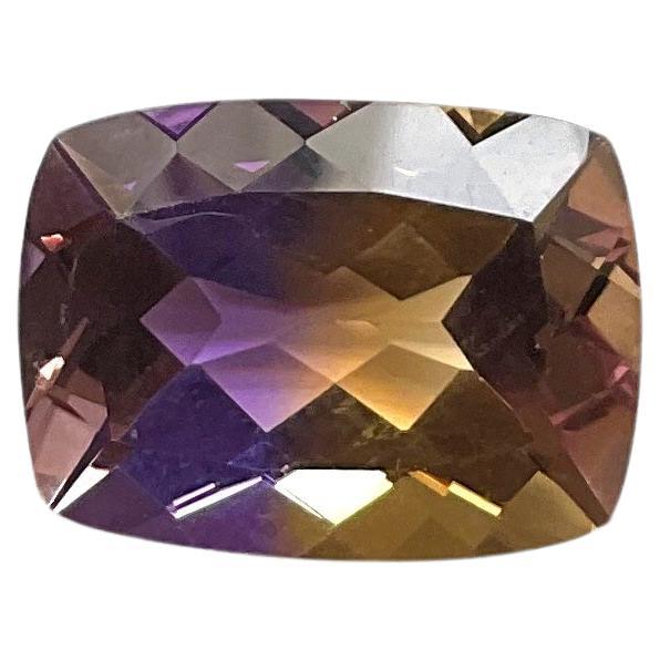 Loupe clean 19.13 cts Ametrine Cushion Faceted Cut Stone For Jewelry Natural Gem For Sale