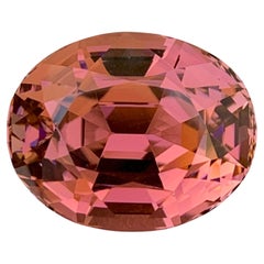 Used Loupe Clean 28.40 Carats Natural Loose Peachy Red Tourmaline Necklace Jewellery 