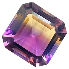 Pierre précieuse naturelle de taille coussin à facettes Loupe clean 30,88 carats d'Ametrine pour bijoux