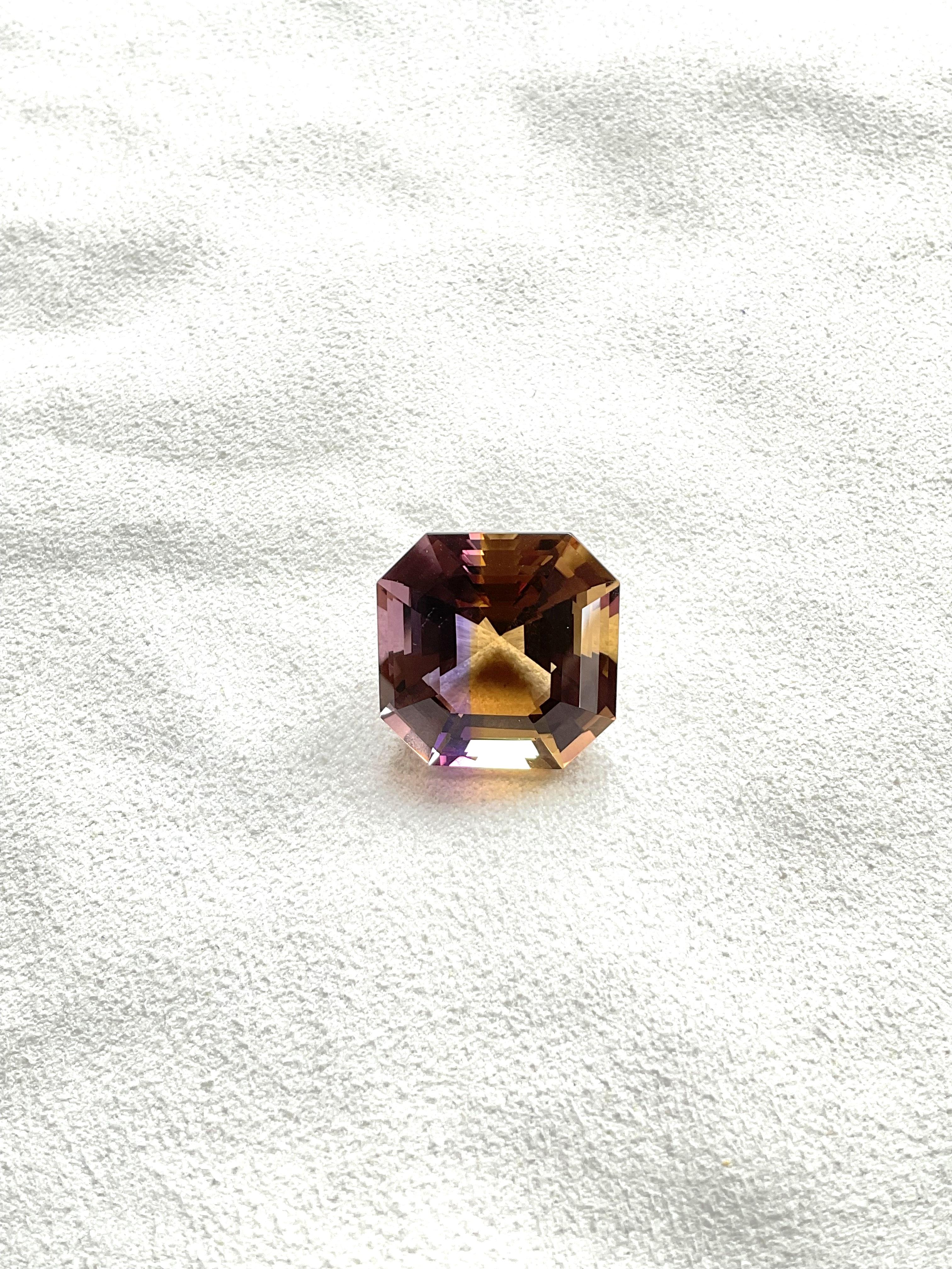 Radiant Cut Loupe clean 39.65 cts Ametrine Asscher Step Cut Stone For Jewelry Natural Gem