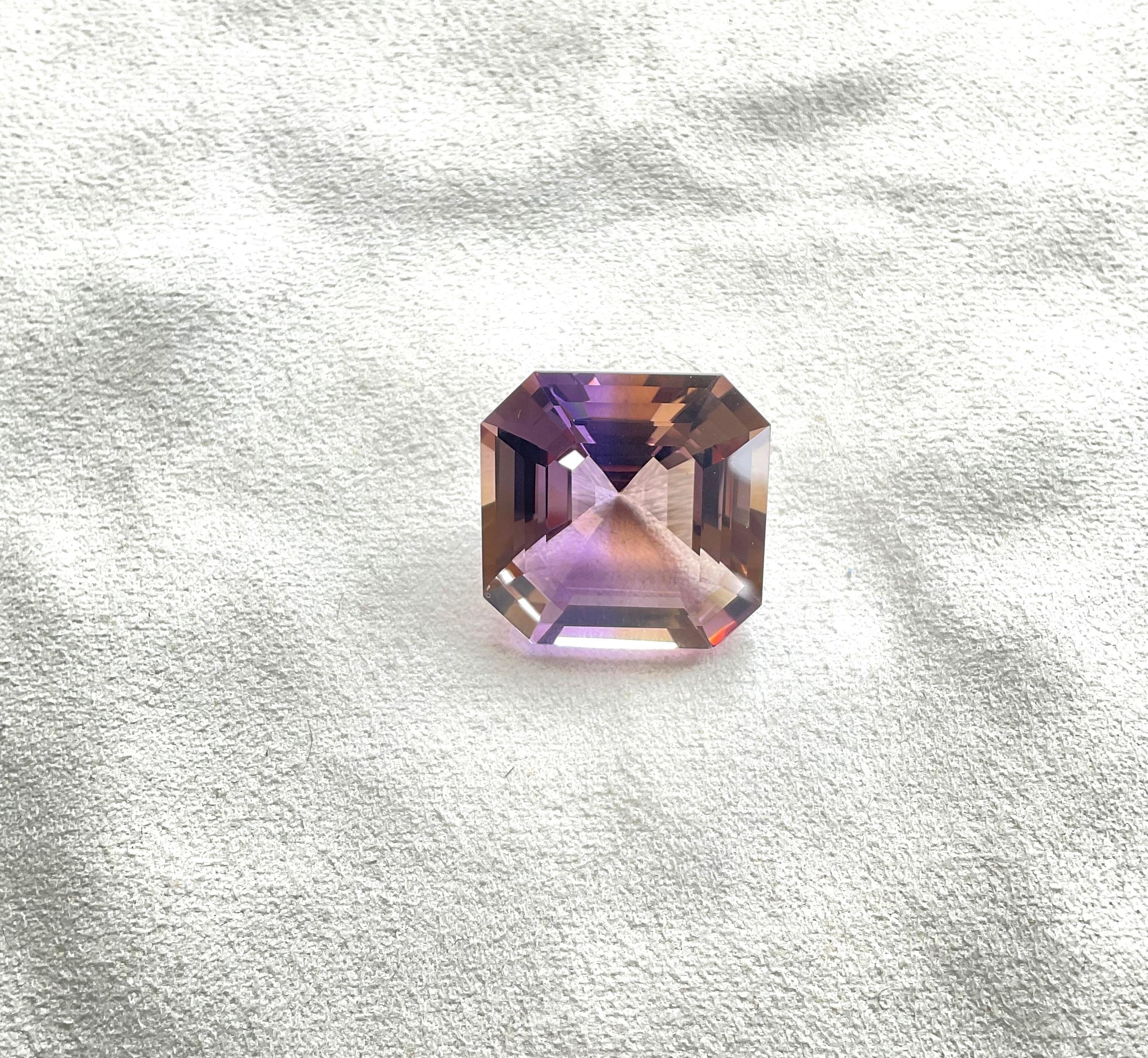 Square Cut Loupe clean 44.65 cts Ametrine Square Faceted Cut Stone For Jewelry Natural Gem For Sale
