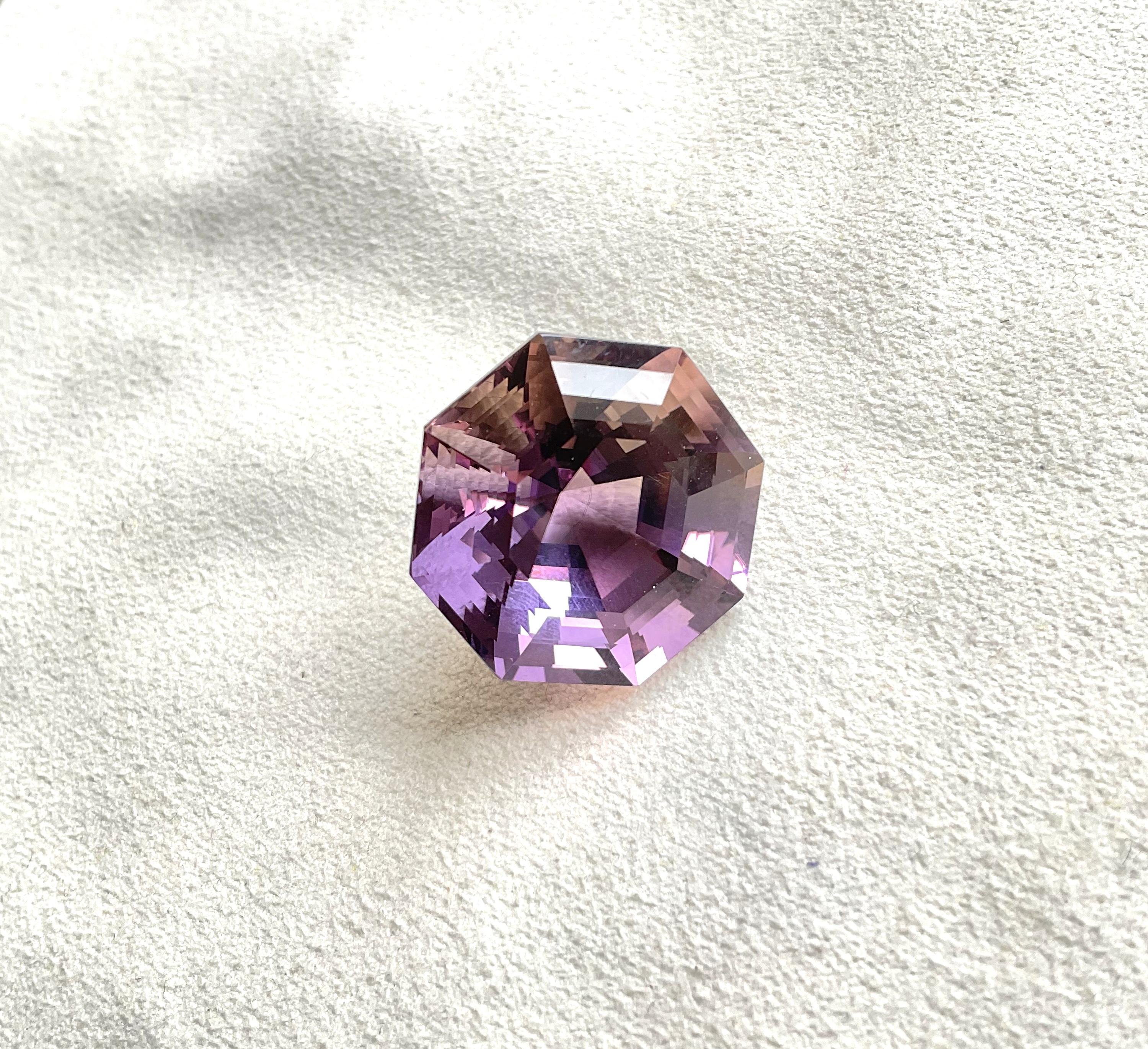 Radiant Cut Loupe clean 53.67 cts Ametrine Radiant Hexagon Cut Stone For Jewelry Natural Gem For Sale