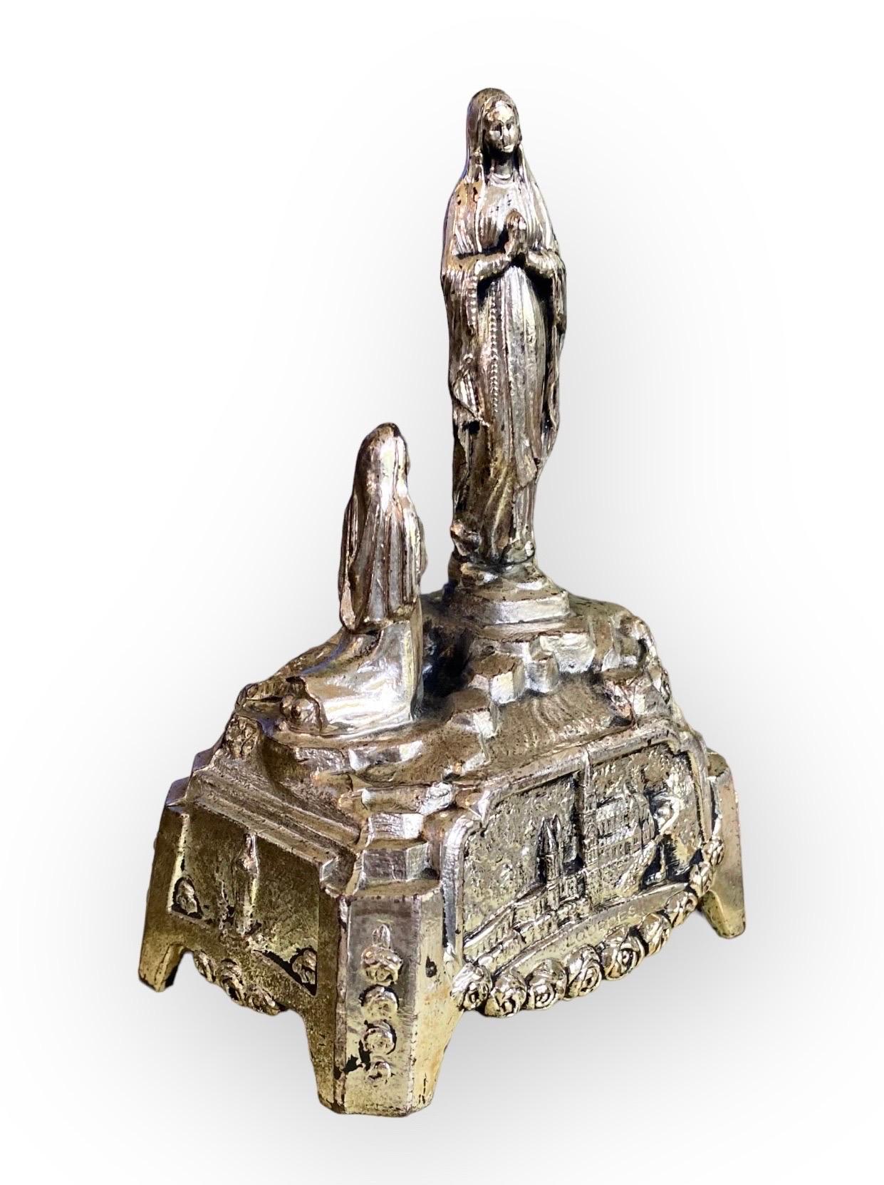 Art Deco Lourdes Souvenir Apparition De Lourdes Music Box, Vintage Religious, Catholic So