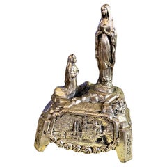 Lourdes Souvenir Apparition De Lourdes Music Box, Used Religious, Catholic So