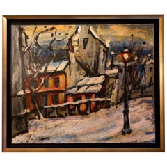 Lourenco Armand Oil on Canvas Montmartre, 1920 Le Lapin Agile