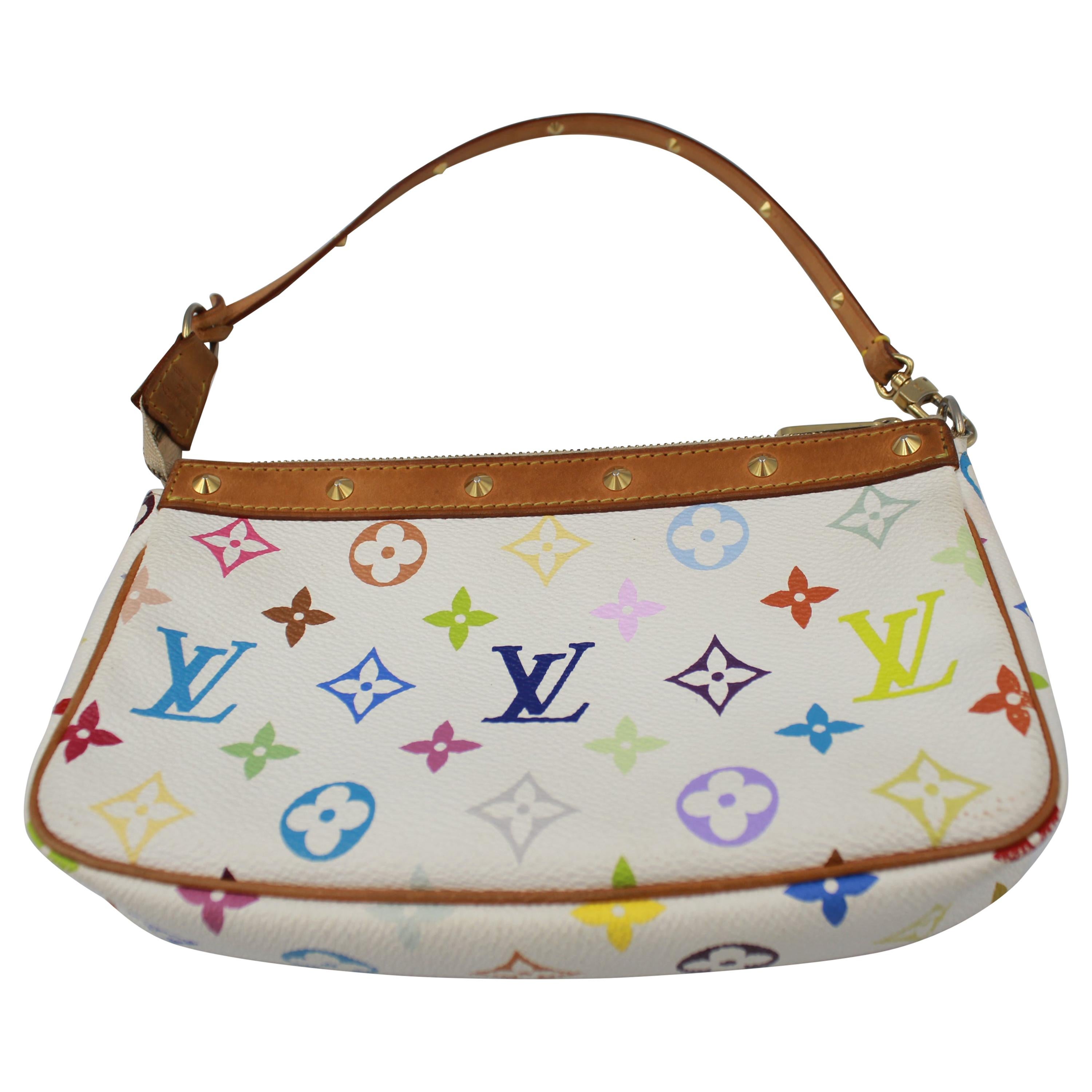 Lous Vuitton accessoire clutch in multicolours monogram by Takashi Murakami.   For Sale