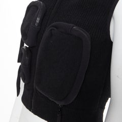 LOUS VUITTON Virgil Abloh Multi 3D Pocket utility zip pocket ribbed zip vest M