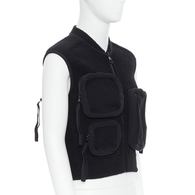 Louis Vuitton Grey Knit Utility Vest, Incorporated Style