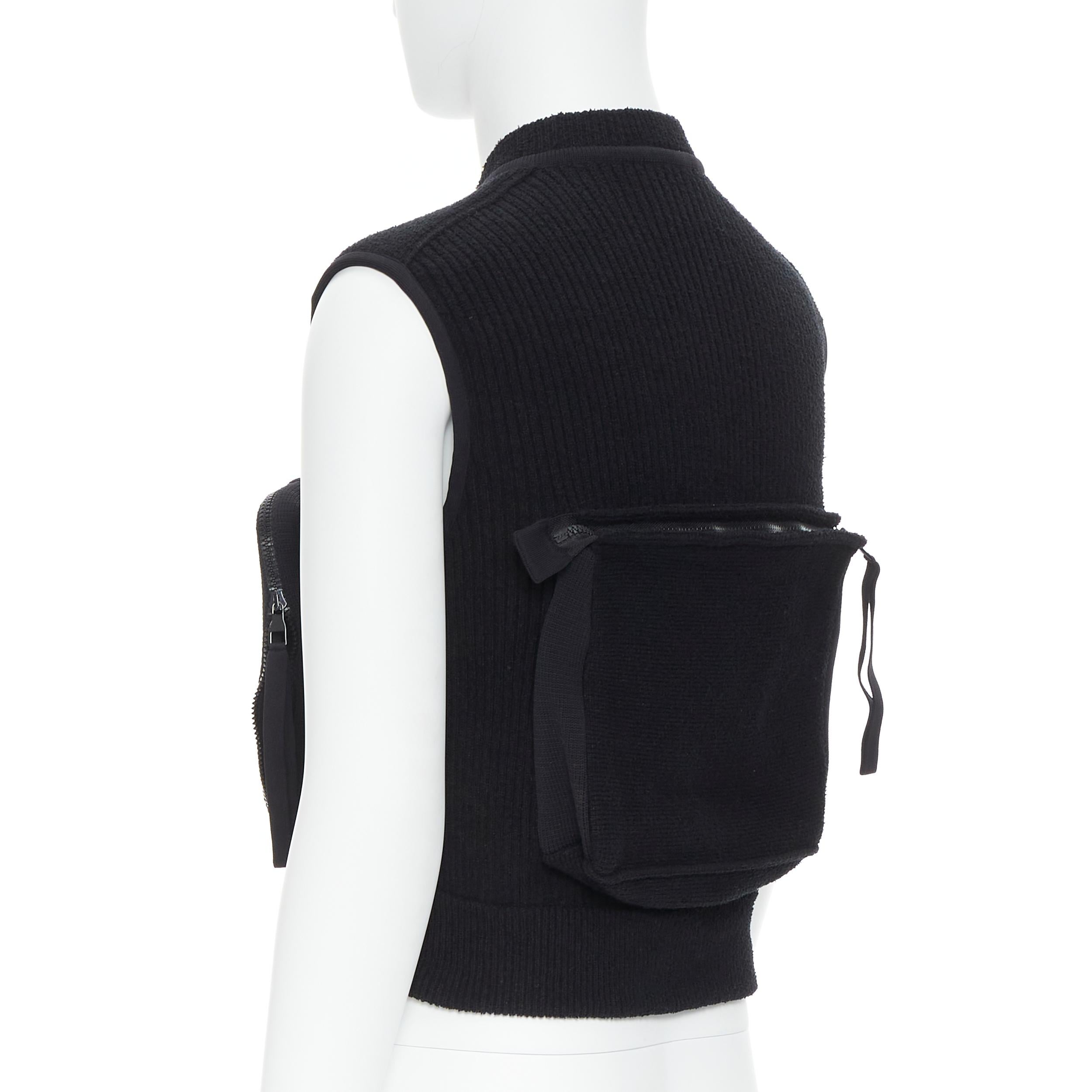 Men's LOUS VUITTON Virgil Abloh Multi 3D Pocket utility zip pocket ribbed zip vest M