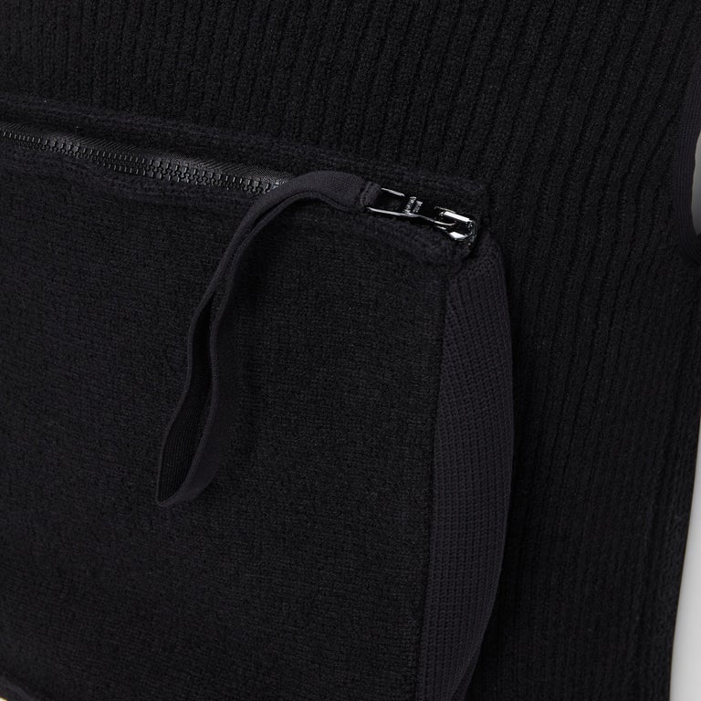 LOUS VUITTON Virgil Abloh Multi 3D Pocket utility zip pocket ribbed zip  vest M