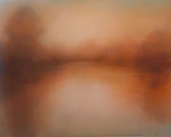 Evening Embers-original abstract landscape painting-artwork- contemporary Art