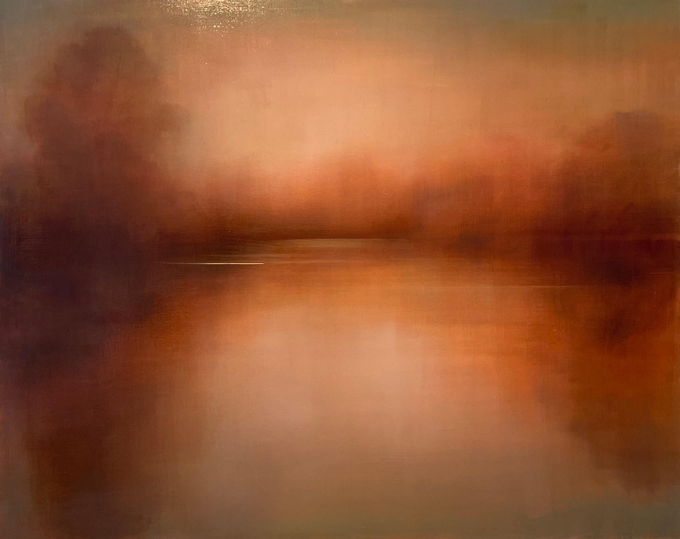 Louse Fairchild Abstract Painting – Evening Embers-originale abstrakte Landschaftsmalerei--Kunstwerk--Zeitgenössische Kunst