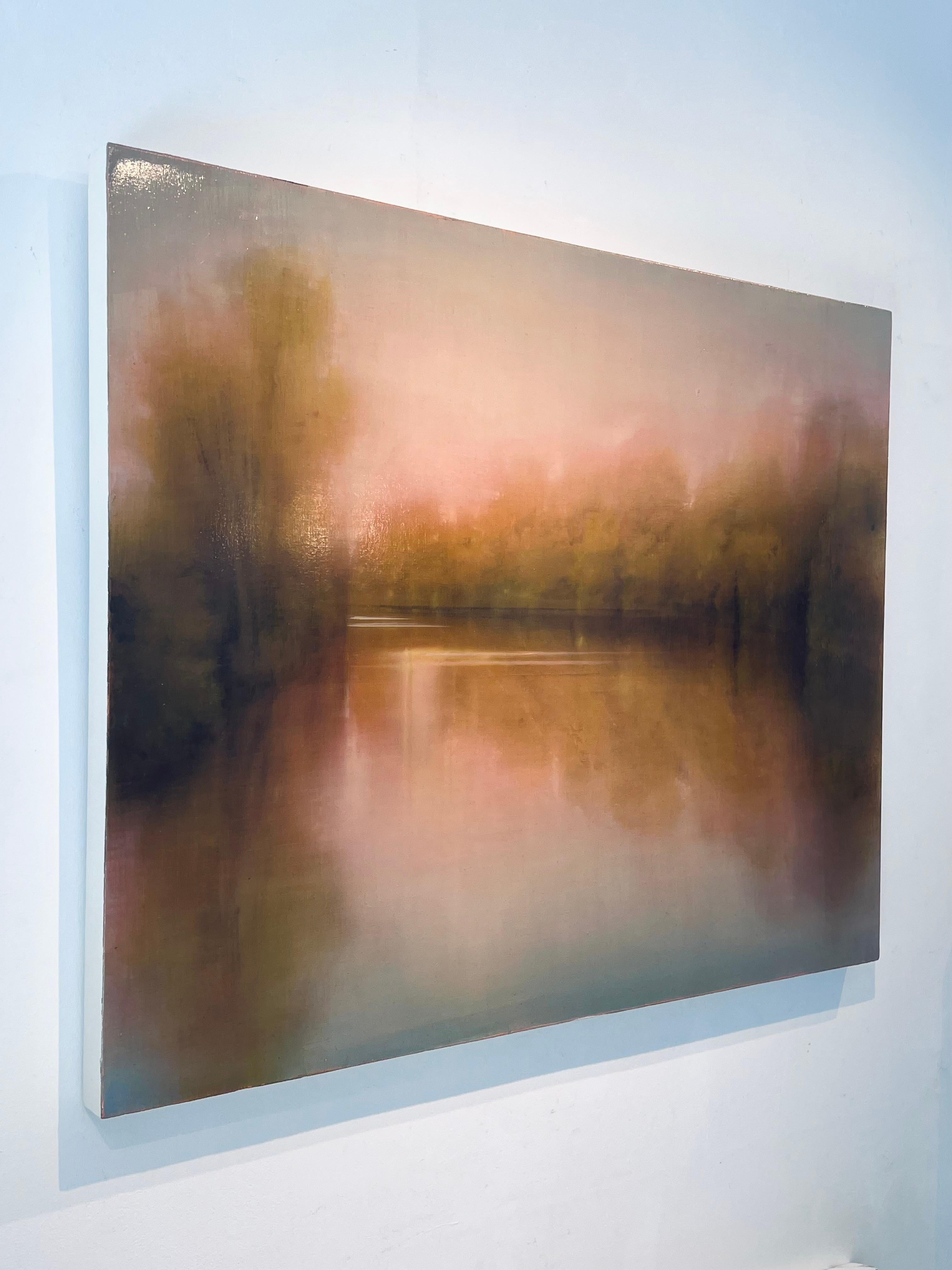 Meandering Waters – originales abstraktes Landschafts-Ölgemälde in Öl – zeitgenössische Kunst (Abstrakter Expressionismus), Painting, von Louse Fairchild