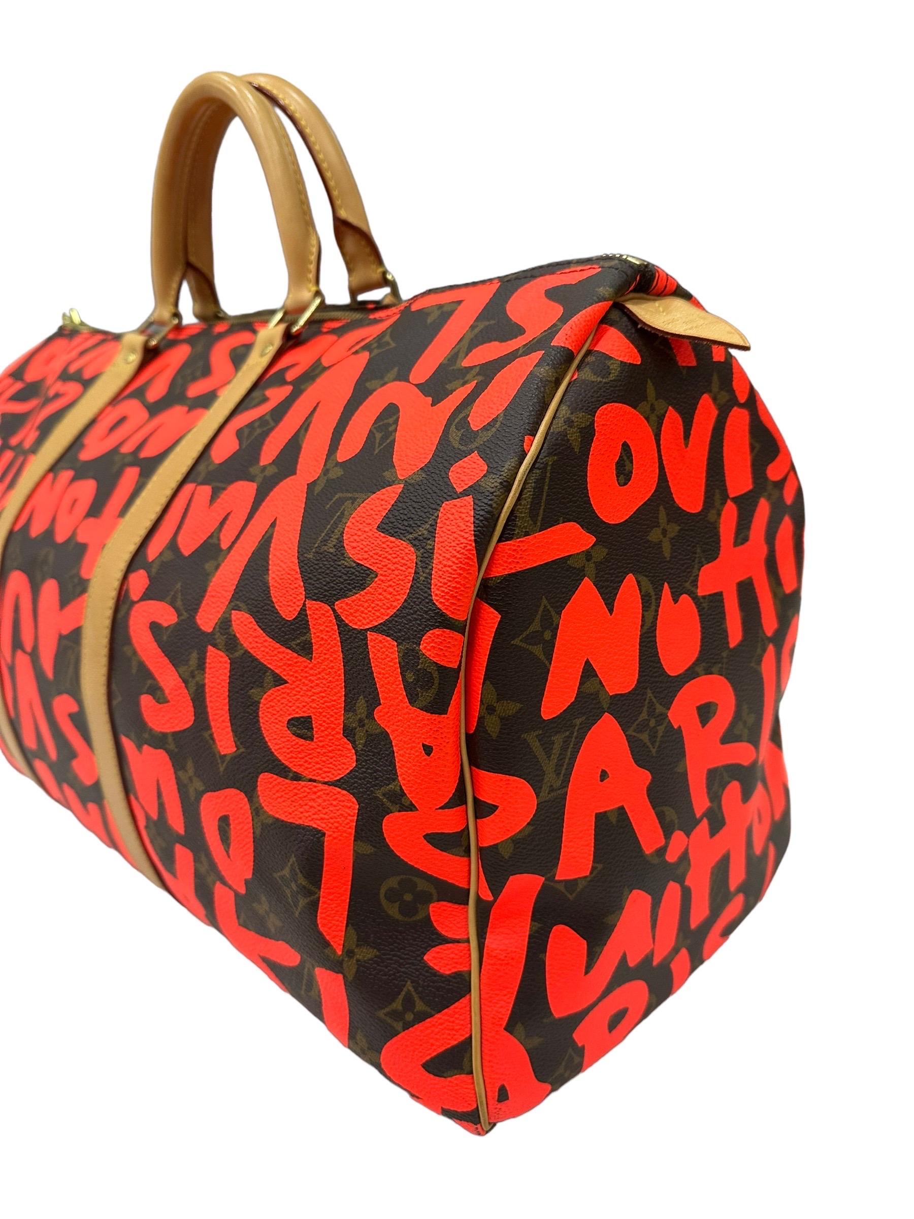 Lousis Vuitton Keepall 50 x Steven Sprouse Travel Bag  5
