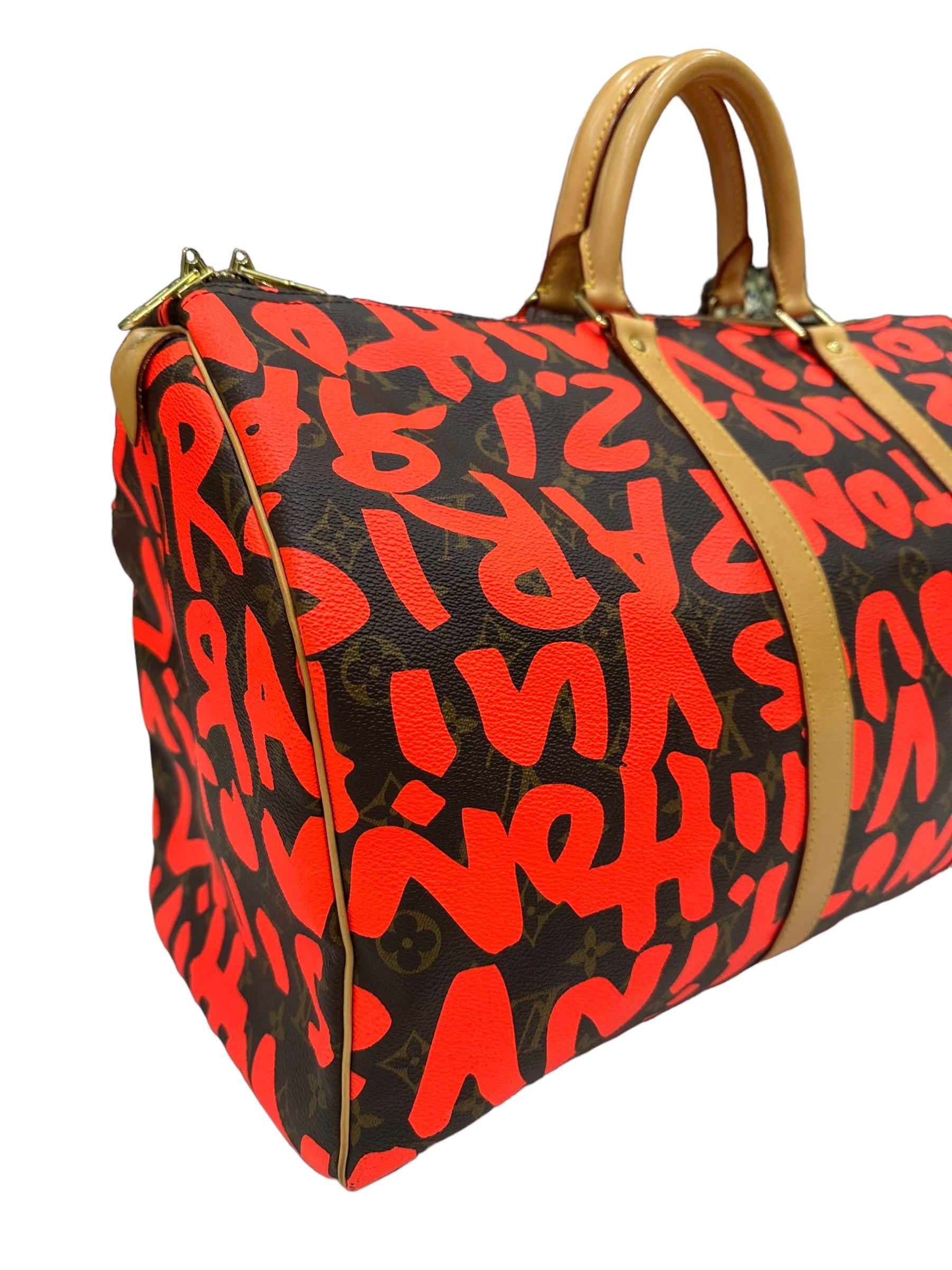 Lousis Vuitton Keepall 50 x Steven Sprouse Travel Bag  4