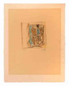 Composition - Original Lithoograph by Louttre Bissière - Mid-20th Century