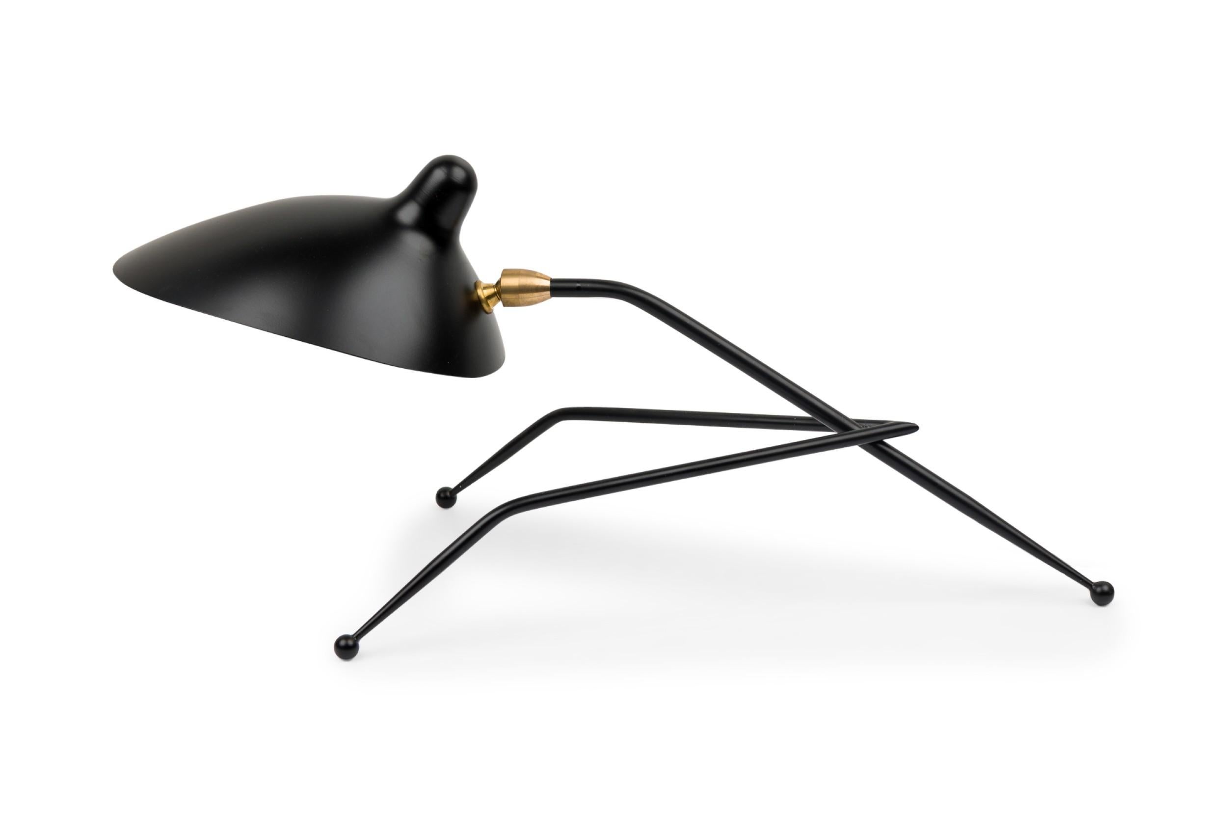 Unknown Louva Contemporary / Modern Black Metal Tripod Table / Desk Lamp For Sale