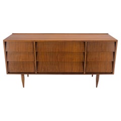 Louver Front 9 Schubladen Lange Anrichte Kommode Amerikanische Mid-Century Modern Mint!