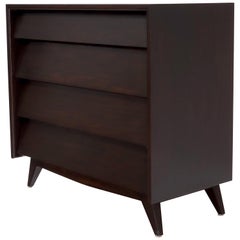 Louver Front Four Drawers Bachelor Chest Dresser