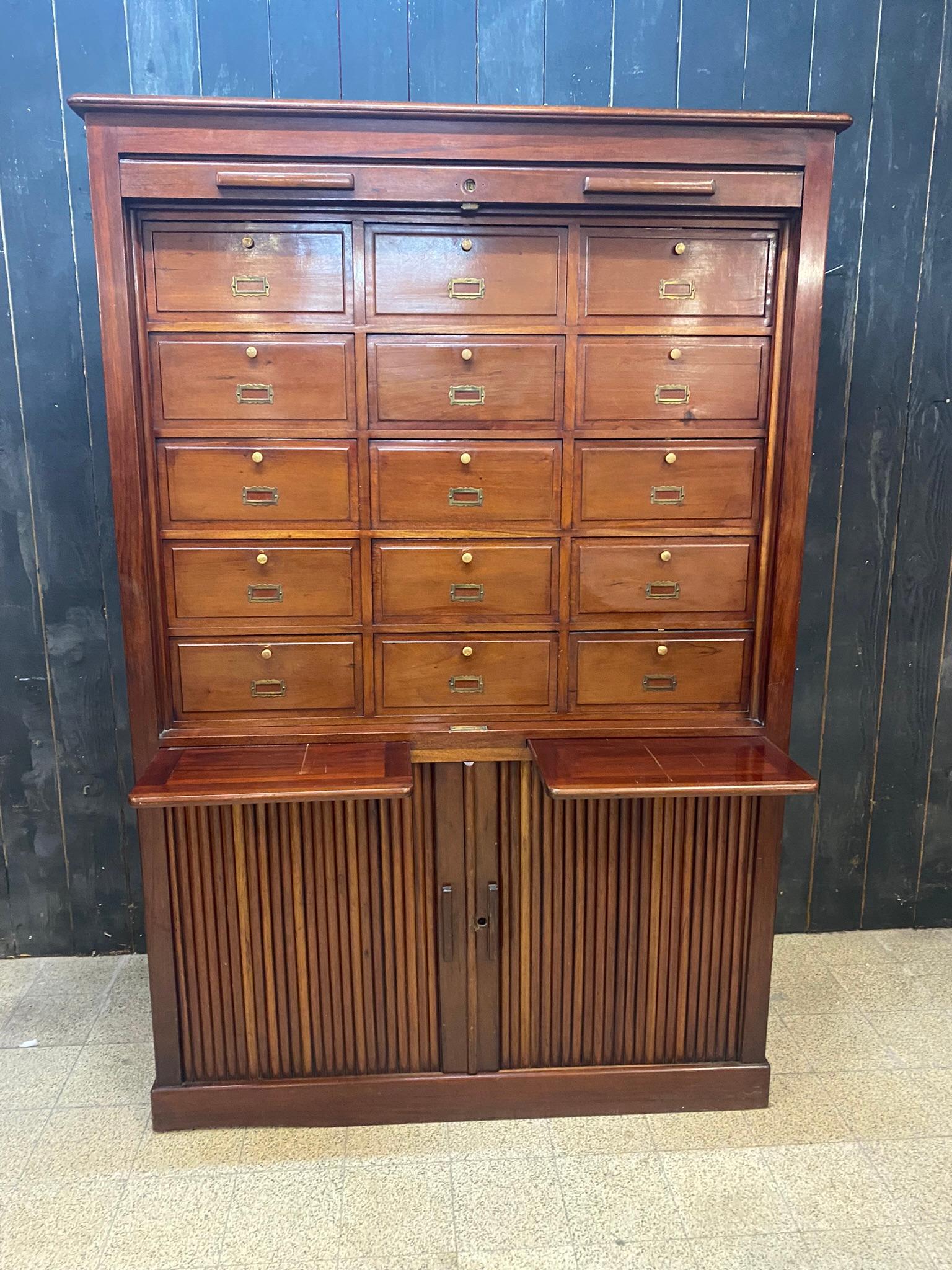 Louvered-Door Cabinet in Walnut, circa 1900 For Sale 4
