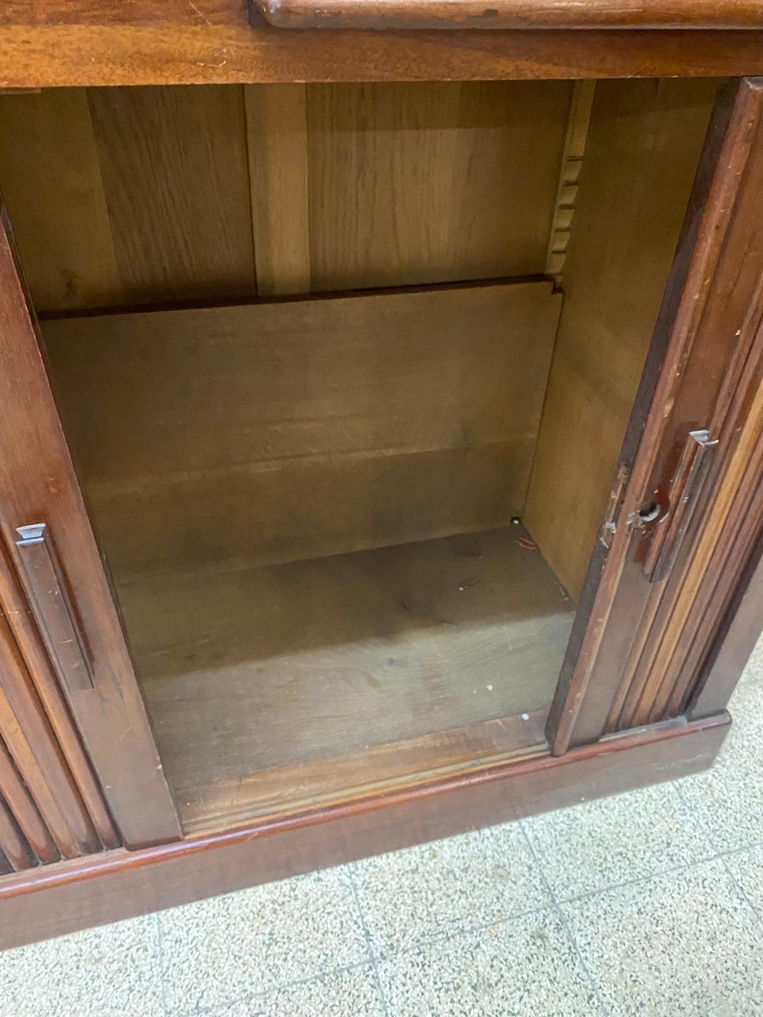 Louvered-Door Cabinet in Walnut, circa 1900 For Sale 6